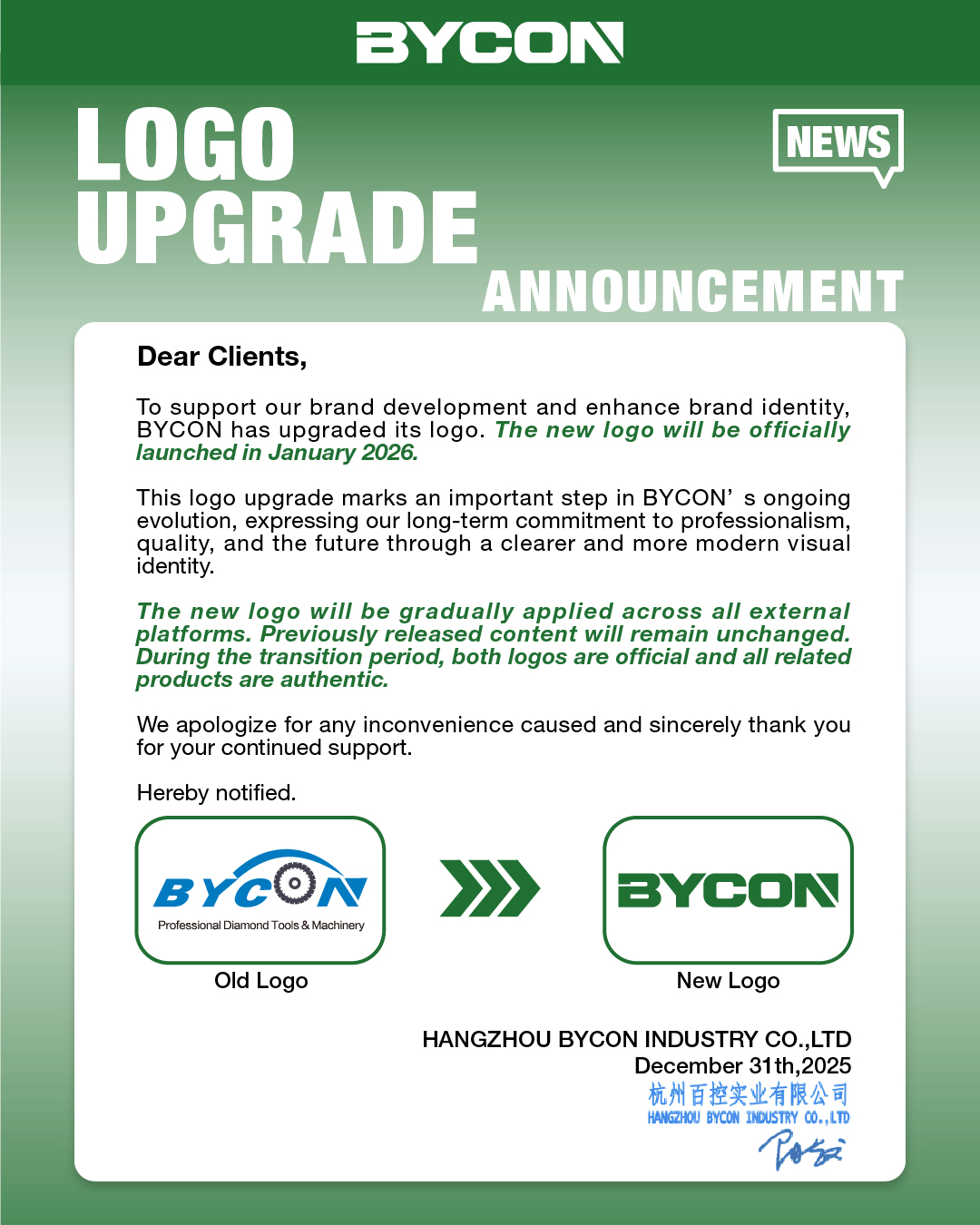 The Annoncement of Logo Upgrade