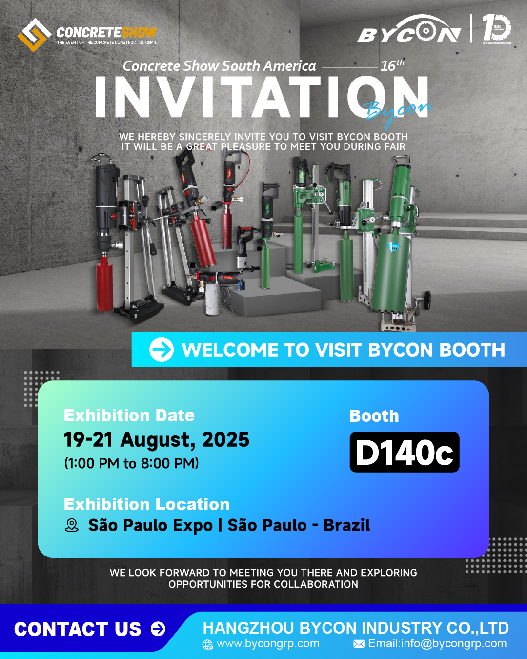 The 16th Concrete Show South America Invitation